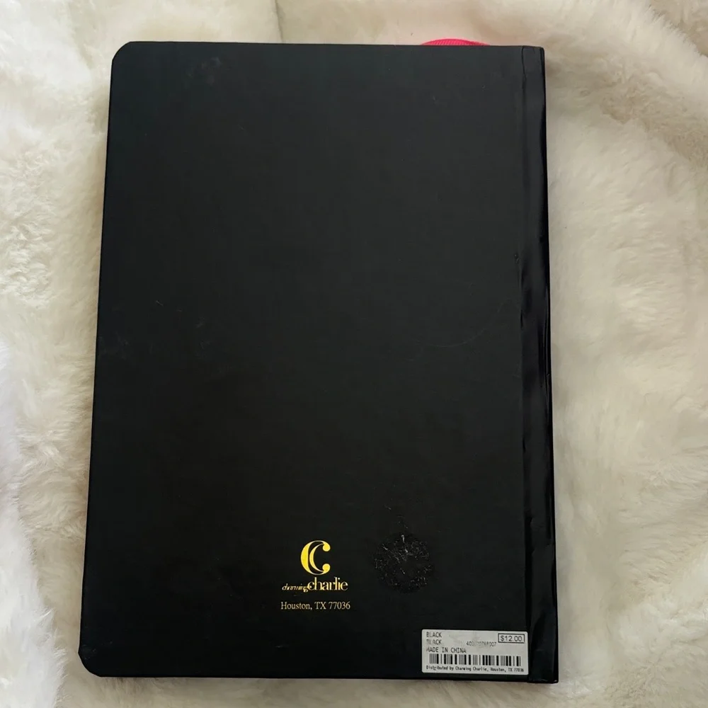 Charming Charlie Black Gold 'Work Like a Boss' Notebook Journal NEW